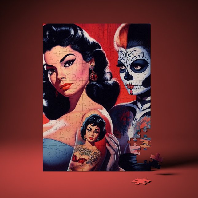 Quebra-cabeça Old School Tattooed Pin-ups (Criador carregado)