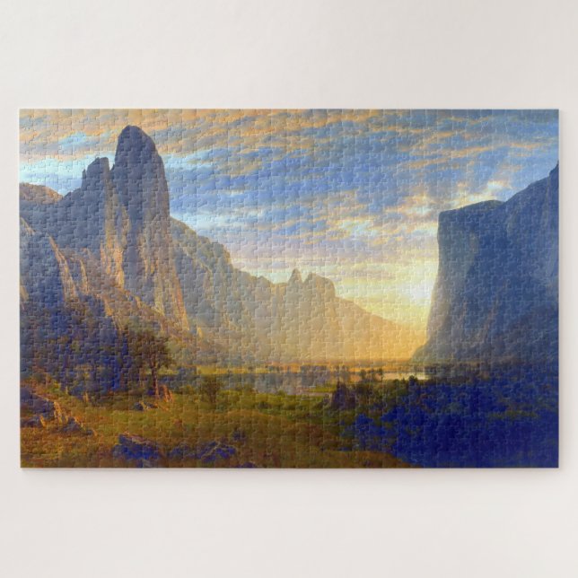 Quebra-cabeça Olhando para baixo no Vale de Yosemite Albert Bier (Horizontal)