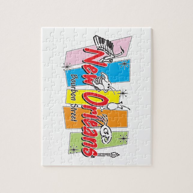 Quebra-cabeça Olhar retro de Nova Orleães (Vertical)