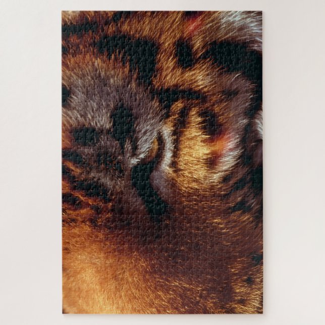 Quebra-cabeça Olho de Tigre Dourado Close-Up Fauna  (Vertical)