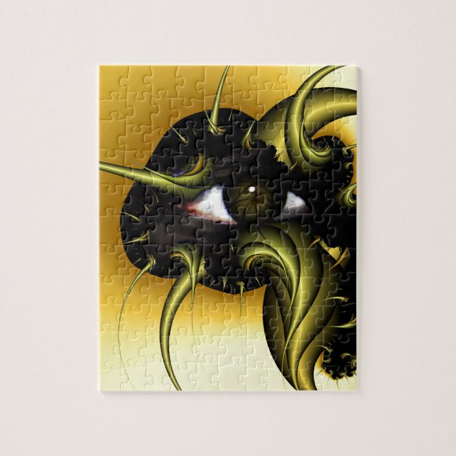 QUEBRA-CABEÇA OLHO DOURADO FRACTAL (Vertical)