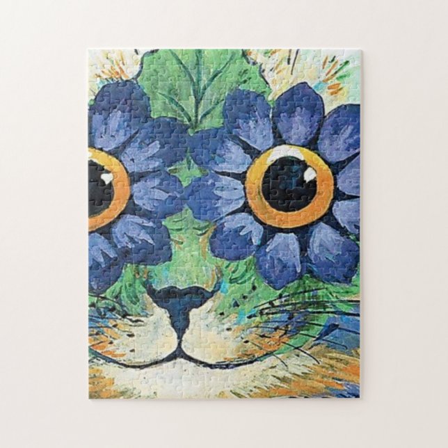 Quebra-cabeça Olhos De Flor Gato Por Louis Wain (Vertical)