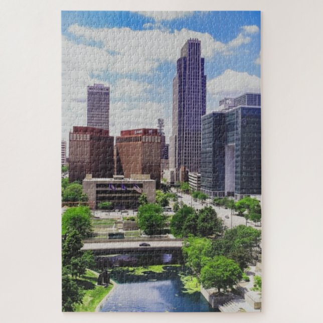 Quebra-cabeça Omaha Nebraska Skyline (Vertical)