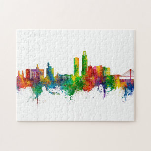 Quebra-cabeça Omaha Nebraska Skyline