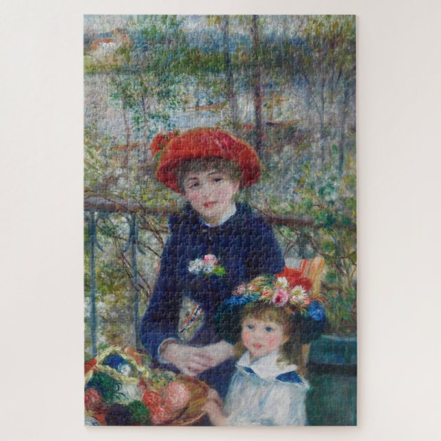 Quebra-cabeça On the Terrace, Impressionist Portrait, Renoir (Vertical)
