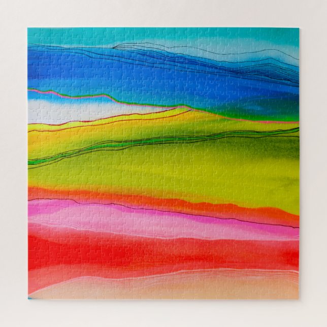 Quebra-cabeça Onda colorida nº 1 (Vertical)