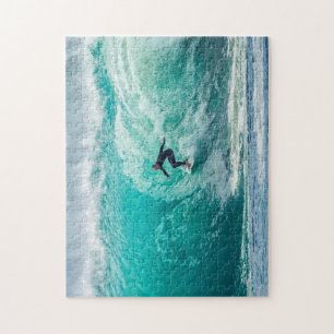 Quebra-cabeça Onda de Excelente com Surfer
