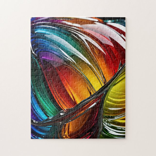 Quebra-cabeça Onda de vidro nº 2 - (Vertical)