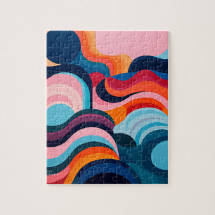 Quebra-cabeça ondas abstrato