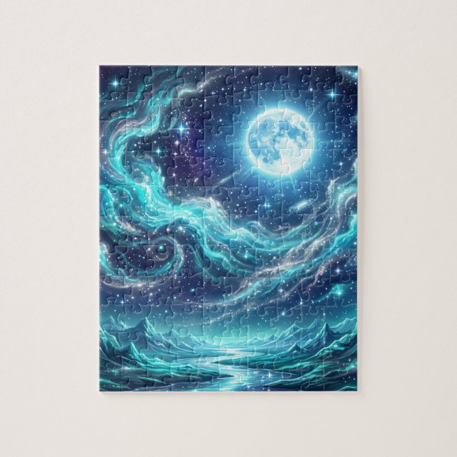 Quebra-cabeça Ondas Celestiais ao Luar (Vertical)