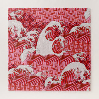 Quebra-cabeça Ondas Chinesas: Estilo Sem Olho Decorativo.