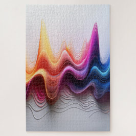 Quebra-cabeça Ondas Cromáticas – Fluxo Moderno Abstrato de Cores