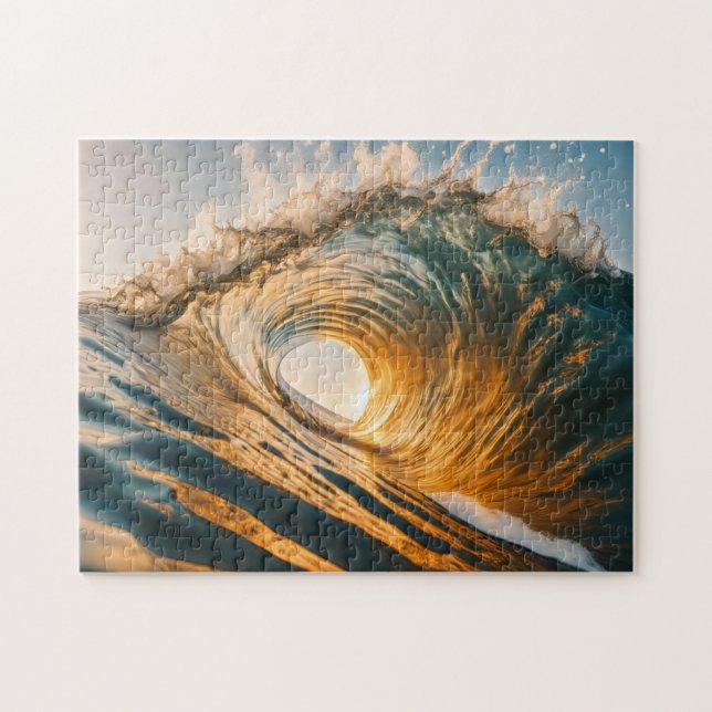 Quebra-cabeça Ondas do Pôr do Sol (Horizontal)