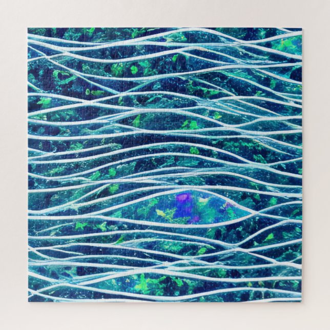 Quebra-cabeça Ondas Fracionadas de Capa de abstrato 19 (Vertical)