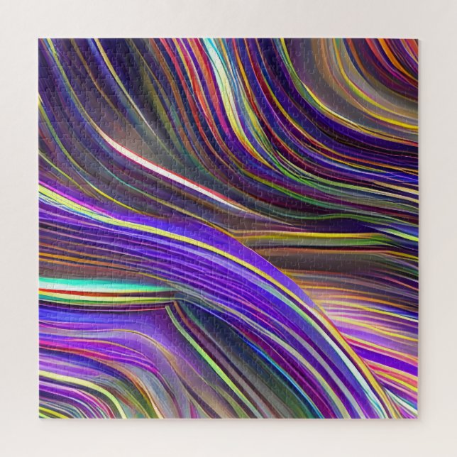 Quebra-cabeça Ondas Fracionadas de Capa de abstrato 24 (Vertical)