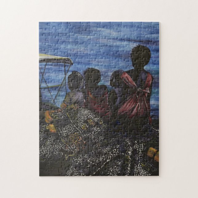 Quebra-cabeça Onde está o Pai? Ilha Harbour, Bahamas (Vertical)