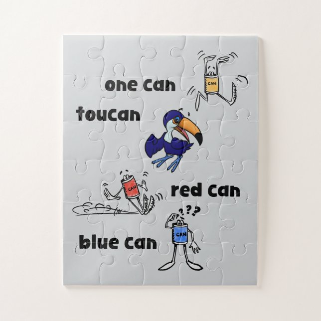 Quebra-cabeça One Can Toucan Red Can Blue Can 30 Piece Puzzle (Vertical)