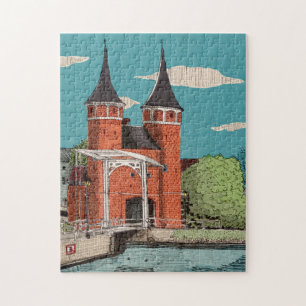 Quebra-cabeça Oosterport Eastern Gate Delft Países Baixos
