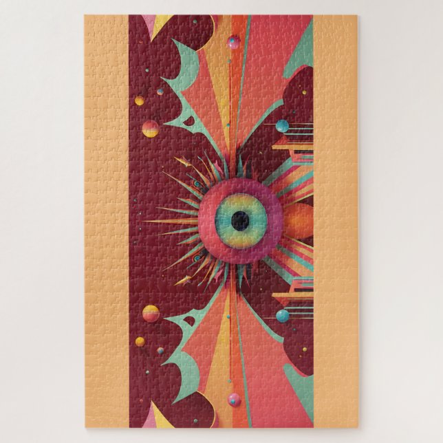 Quebra-cabeça OpArt do Dream Horizon Ken Gage Fantasy (Vertical)