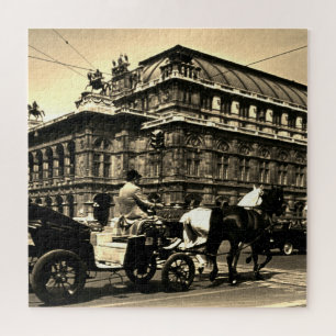 Quebra-cabeça Ópera Staatsoper Fiacre Vintage Áustria Viena