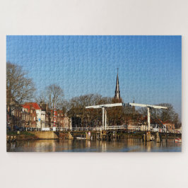 Quebra-cabeça Ophaalbrug in Nederland.