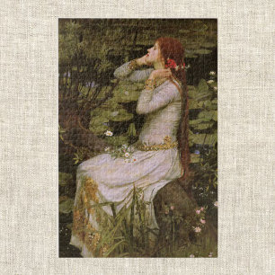Quebra-cabeça Ophelia (1894) apresentada por John William Waterh