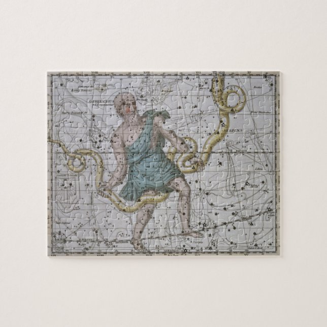 Quebra-cabeça Ophiuchus ou Serpentarius, 'de um atlas celestial (Horizontal)
