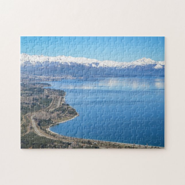 Quebra-cabeça Opinião aérea de Bariloche no inverno (Horizontal)
