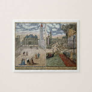 Quebra-cabeça Opinião San Marco, e o Palazzo Ducale no fogo,