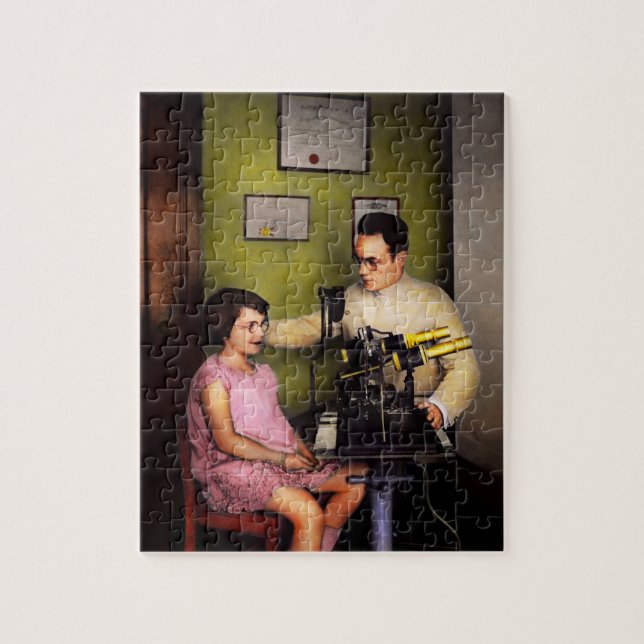 Quebra-cabeça Optometrista - o exame de olho 1929 (Vertical)