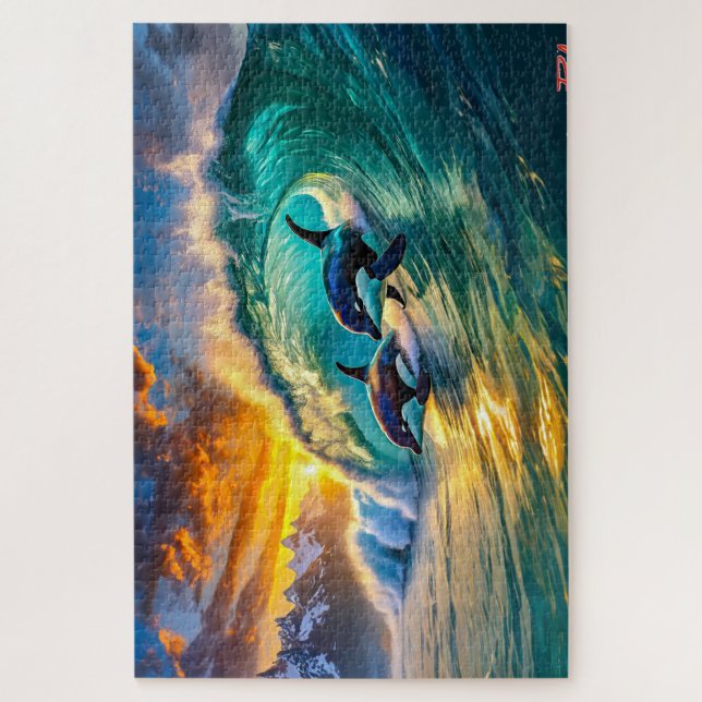 Quebra-cabeça Orcas Em Design Por Rich AMeN Gill (Vertical)