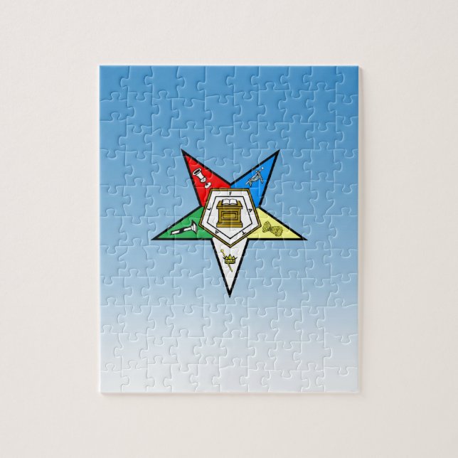 Quebra-cabeça Ordem de OES do azul oriental da estrela (Vertical)