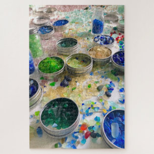 Quebra-cabeça Ordenação do vidro marinho