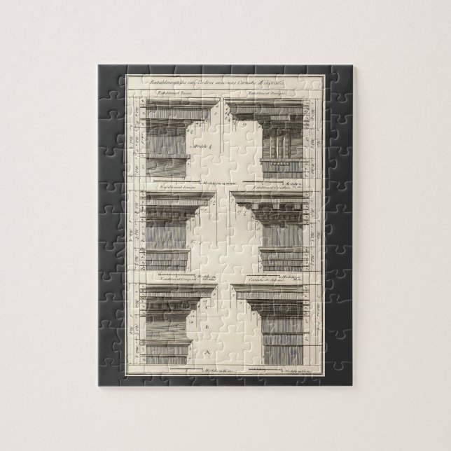 Quebra-cabeça Ordens de Arquitetura, Entablamentos Antigos (Vertical)