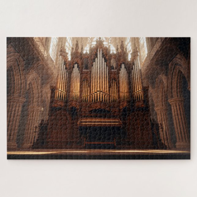Quebra-cabeça Órgão de Tubos da Catedral Gótica (Horizontal)
