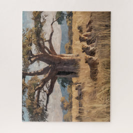 Quebra-cabeça Orgulho De Leão Na Pintura De Descanso