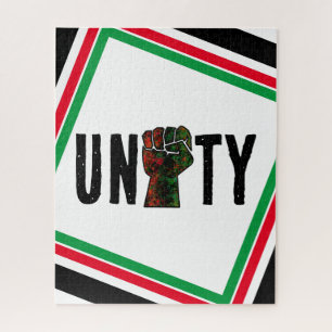 Quebra-cabeça orgulho negro punho vermelho verde bandeira pan-af