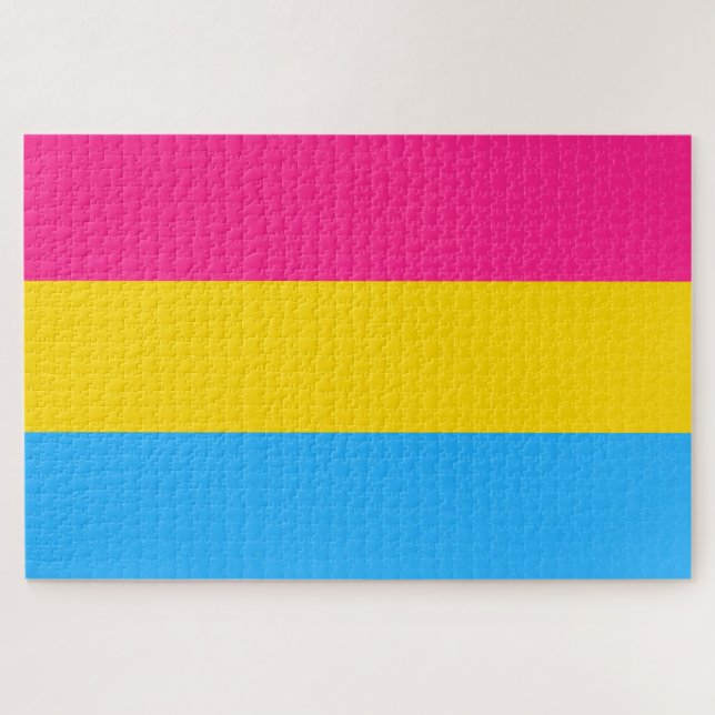 Quebra-cabeça Orgulho Pansexual (Bandeira Pan) (Horizontal)