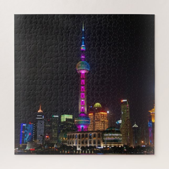 Quebra-cabeça Oriental Pearl Tower - Xangai - 20x20 - 676 pcs (Vertical)