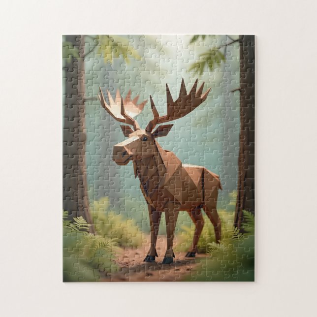 Quebra-cabeça Origami Moose  (Vertical)