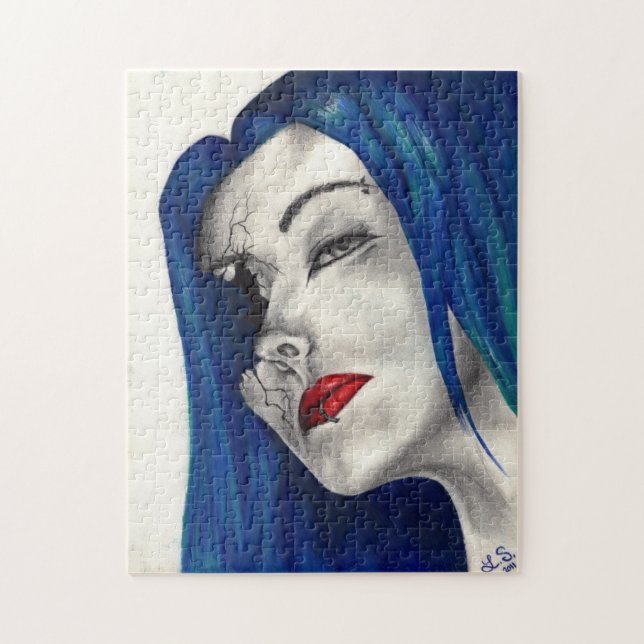 Quebra-cabeça original belamente quebrado da arte (Vertical)