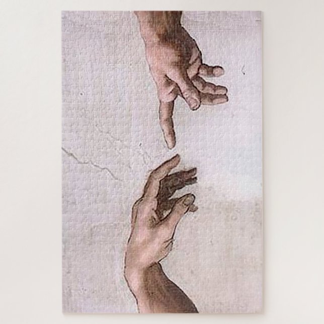Quebra-cabeça Original The Creation of Adam Hands Touch (Vertical)