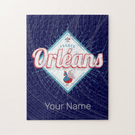 Quebra-cabeça Orleans Loiret França Retro Rooster Vintage