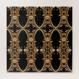 Quebra-cabeça Ornamentado Floral Dourado