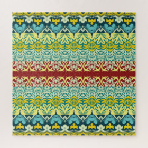 Quebra-cabeça Ornamental Floral: Design de Vintage sem costura