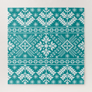 Quebra-cabeça Ornamento Étnico Folk Ucraniano Sem Costura