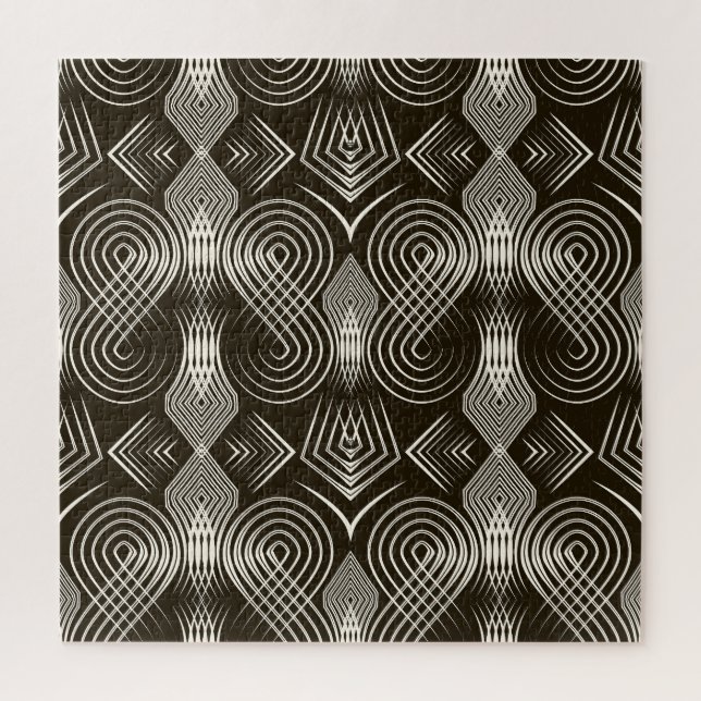 Quebra-cabeça Ornamento sem costura de arte antiga (Vertical)