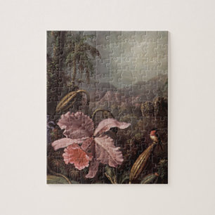 Quebra-cabeça Orquídea e colibri por Martin Johnson Heade
