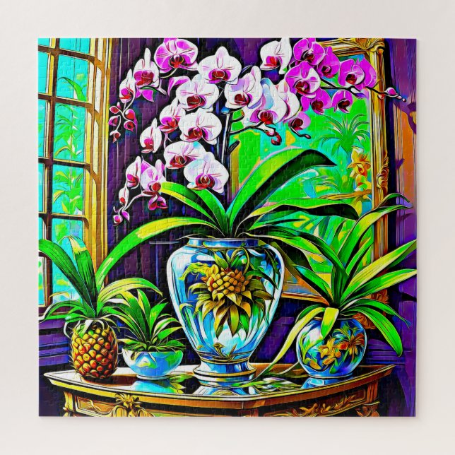 Quebra-cabeça Orquídea Vibrante Haven (Vertical)