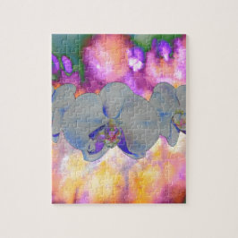 Quebra-cabeça Orquídeas florais tropicais abstrato